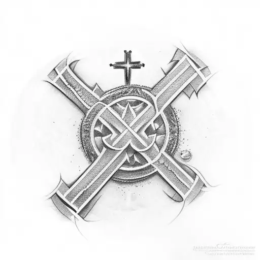 Christian Cross With Throns