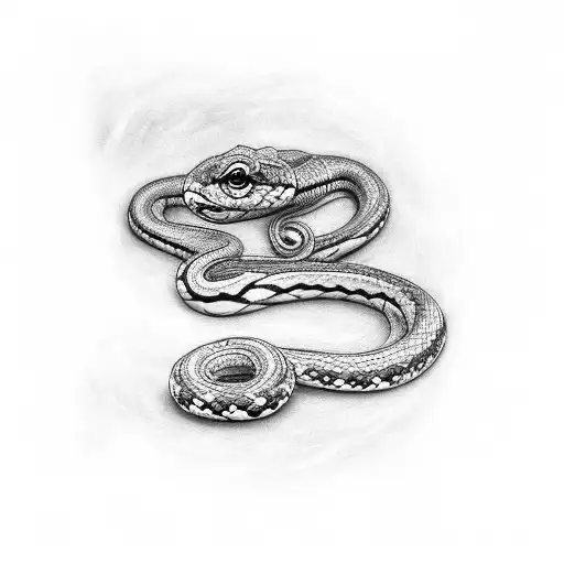 Letter Kr With Snake