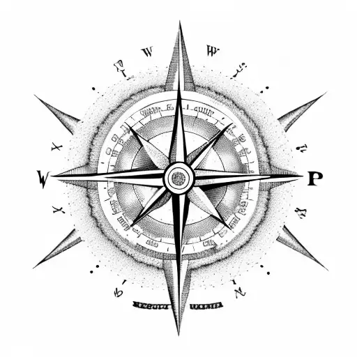 Compass With A Map Of The World