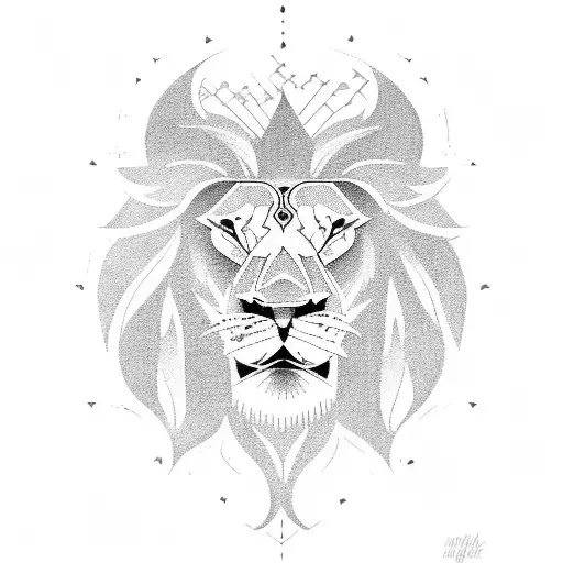 Heraldic Lion On A Very Muscular Upper Arm