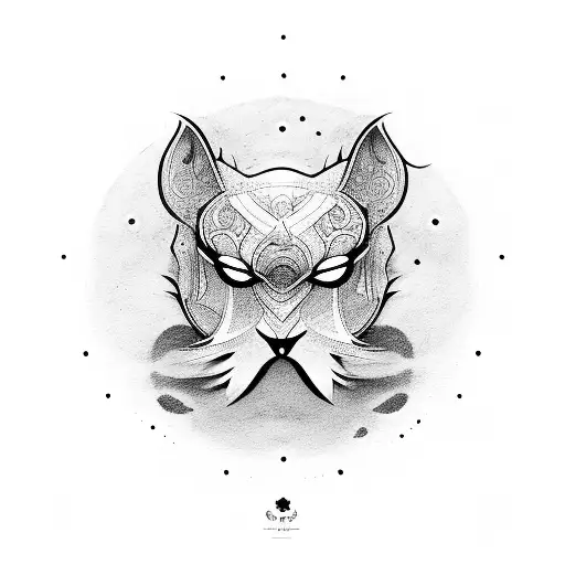 Shadow Face Circle Ink Blot