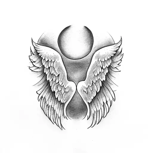 A Women With Angel Wings