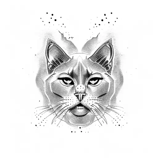 A Fierce Black Cat Flexing Its Muscles