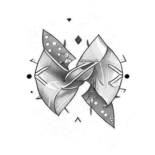 Bow And Arrow With July And September Birth Flowers