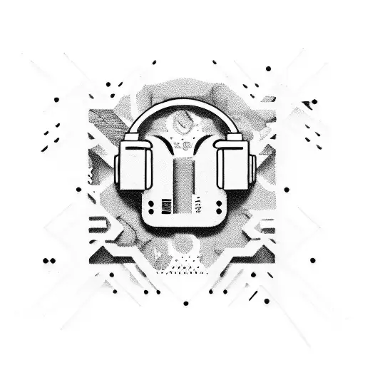 A Computer Motherboard With Graffiti-style Music Notes