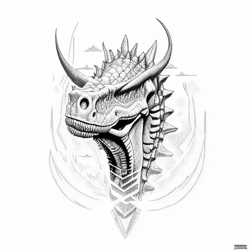 Formula One With Dinosaur