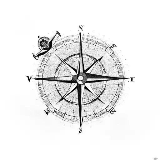 Compass With A Map Of The World