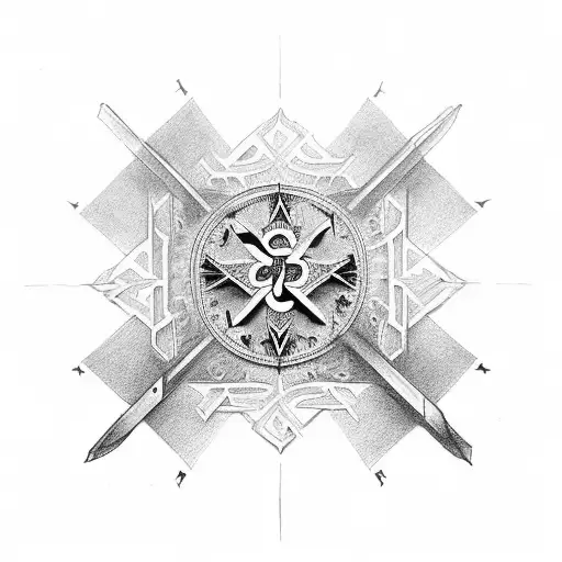 Cristian Cross With Roman Numerals