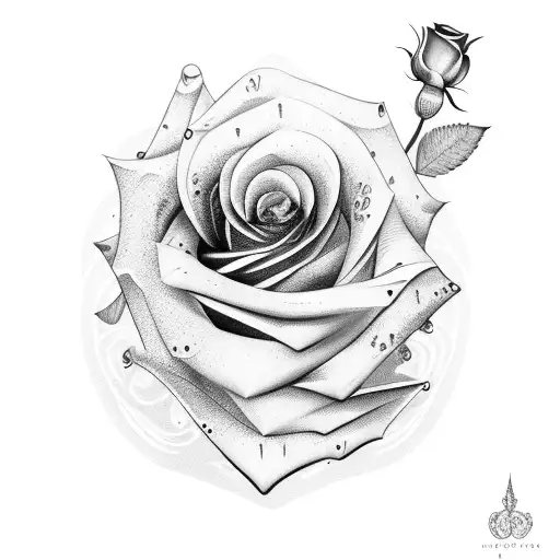 Knife Crossed With Rose