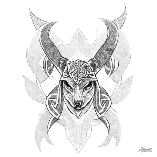 Tribal Tattoo With Celtic Runs