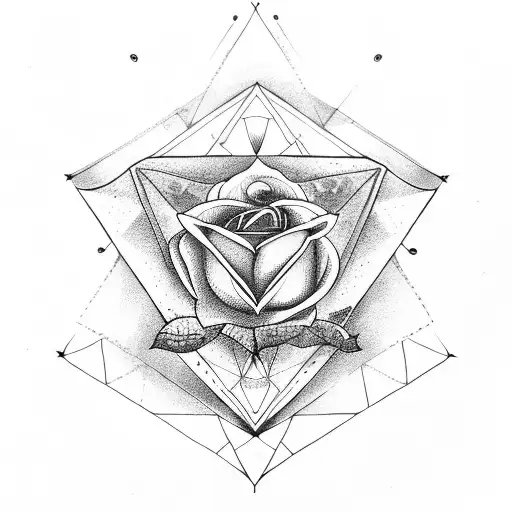 Triangle With Rose Inside