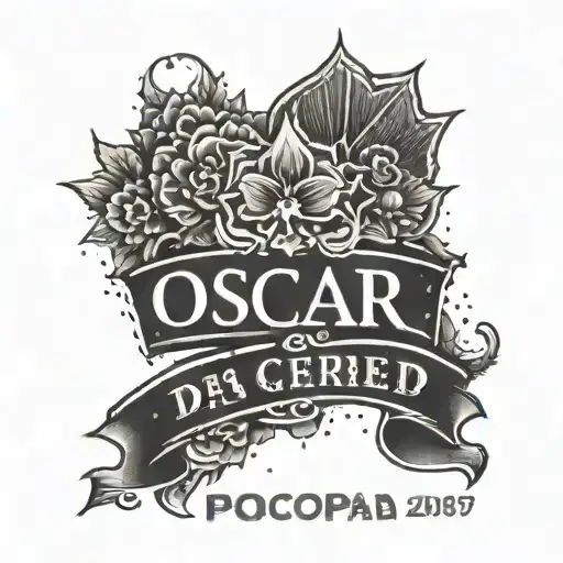 Create Only Word 'Propiedad De Oscar' With A Date Pointing Down