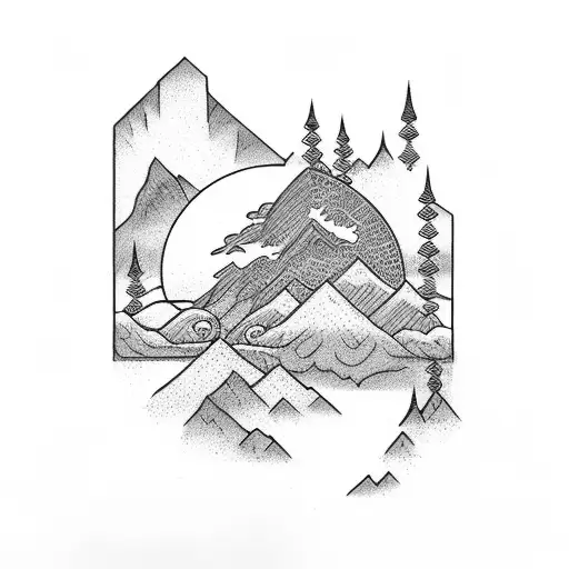 Mountain River Sun Faith