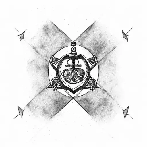 Scotland Flag With Anchor