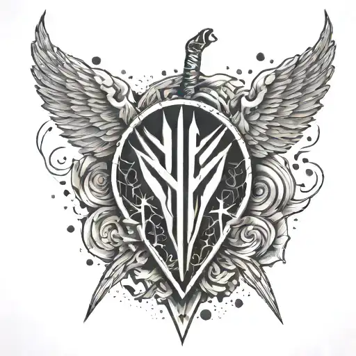 A Wwe-inspired Tattoo Featuring A Metallica Theme