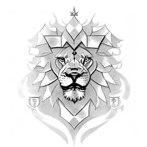 Lion With Military Wings And A Banner That Says 'Retired'