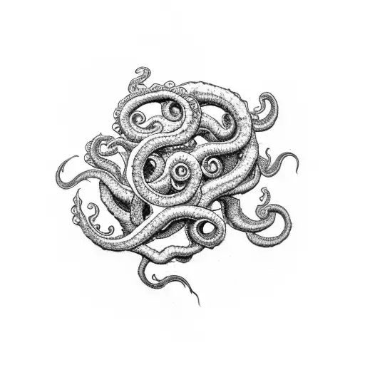 A Kraken Tentacle Wrapped Around A Drumstick