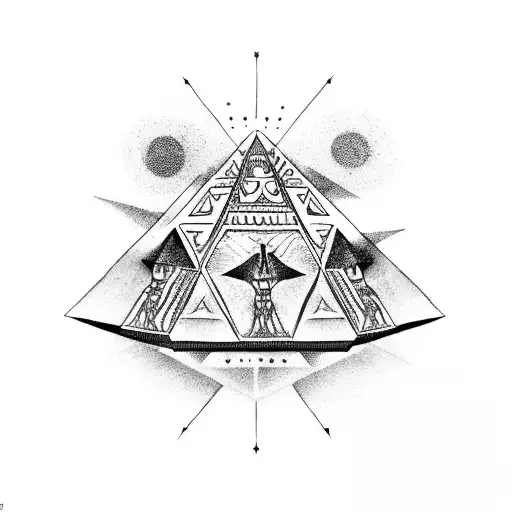 Aztec Pyramid With Lunar Eclipse