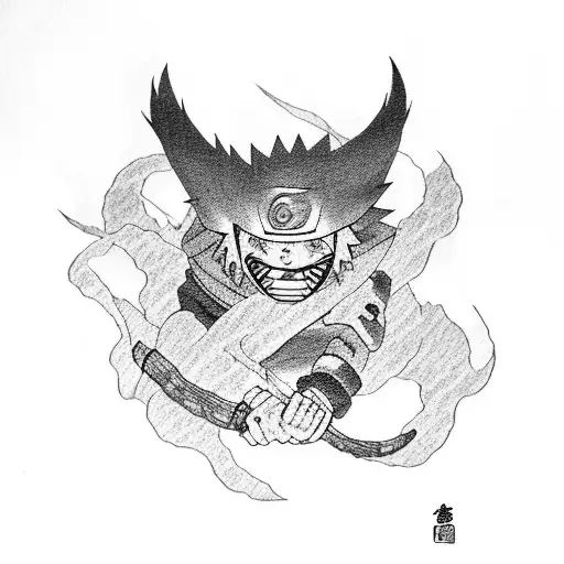Naruto Characters In Traditional Japanese Artwork Style