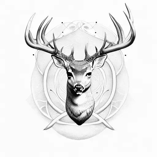 Deer Antler And Fish Hook Infinity Symbol