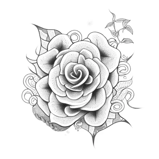 Flower Vine With Snake