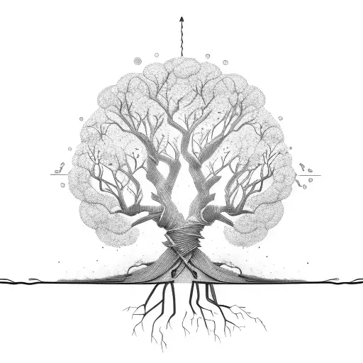 An Electrical Circuit Intertwined With Tree Branches And Leaves