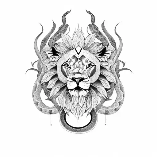 Lion Snake Rose Africa