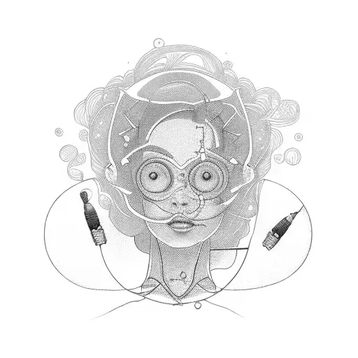 Dancing Scientist With Dna Shaped Dress