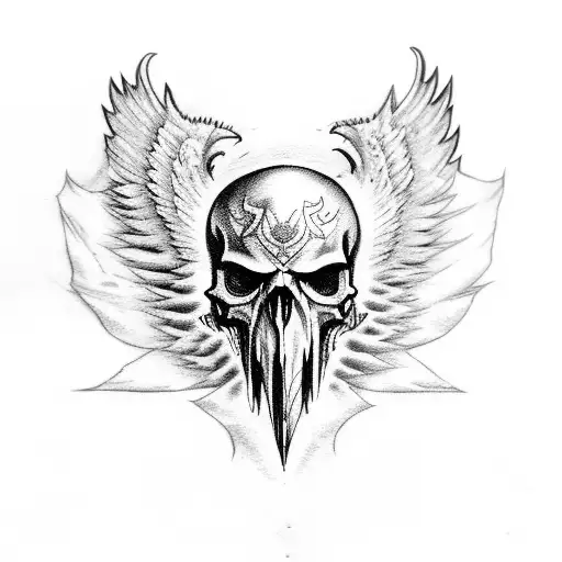 Run Free Letters With Eagles Black Roses And Skulls