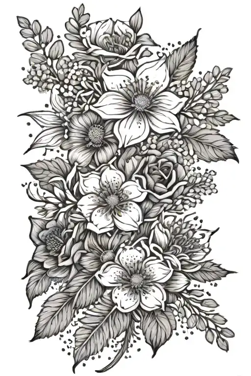 A Bouquet Of Birth Flowers June May September December