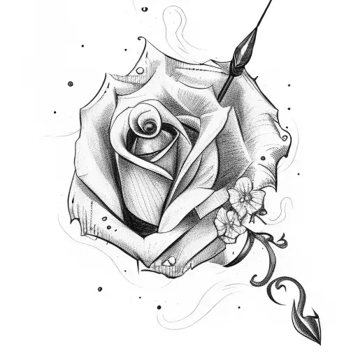 Arrow With Rose