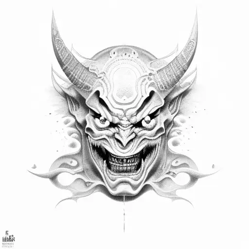 Demon Face Open Mouth