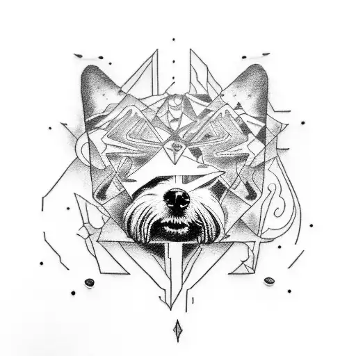 A Rock Music Inspired Tattoo With A Dog Wearing Alternative Clothing