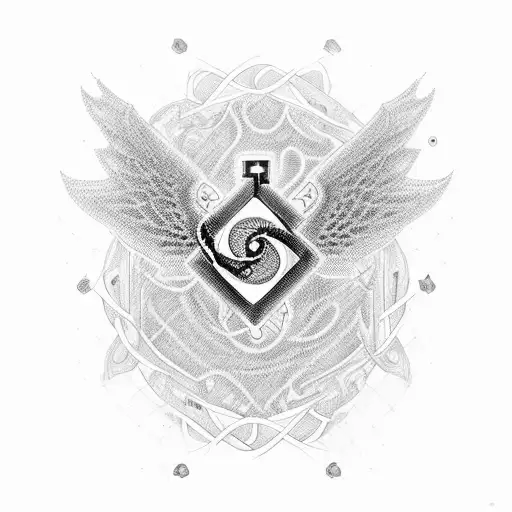 A Paramedic Symbol Intertwined With A Galaxy