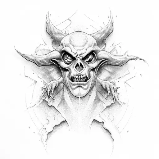 Go Em Sign Formed In Good & Evil Face