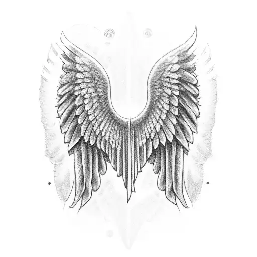 Angel Wings And Airplane