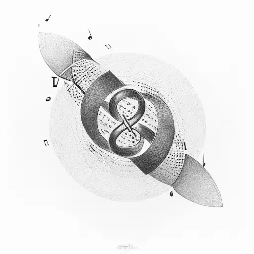 Infinity Symbol In The Middle With Music Symbol At Left