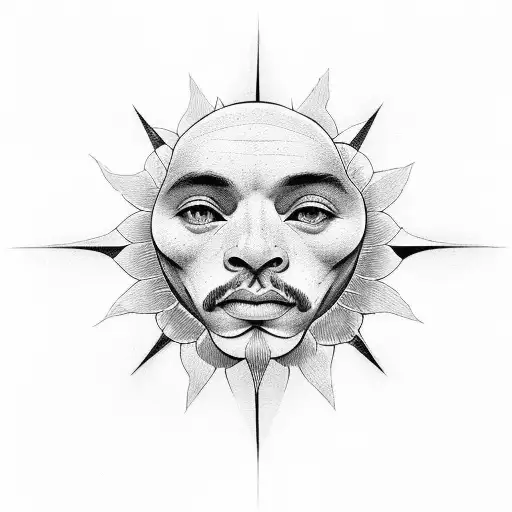 Compas And Lionel Face With Infinity Logo And Sun