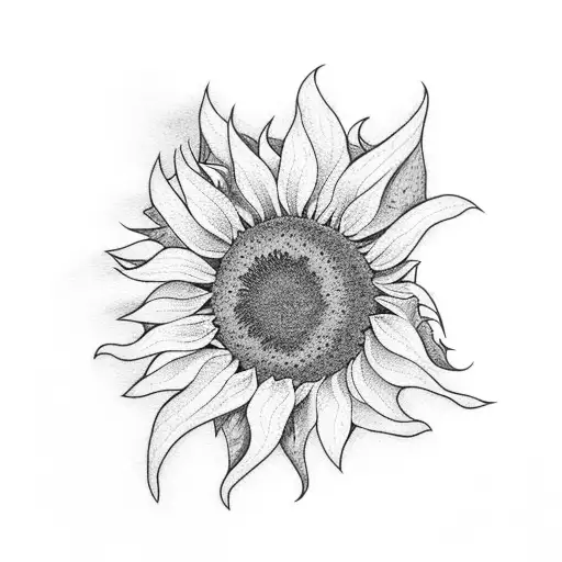 Sunflower Field With Morning Glory Flower