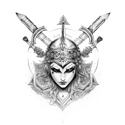 Warrior Sword With Roses