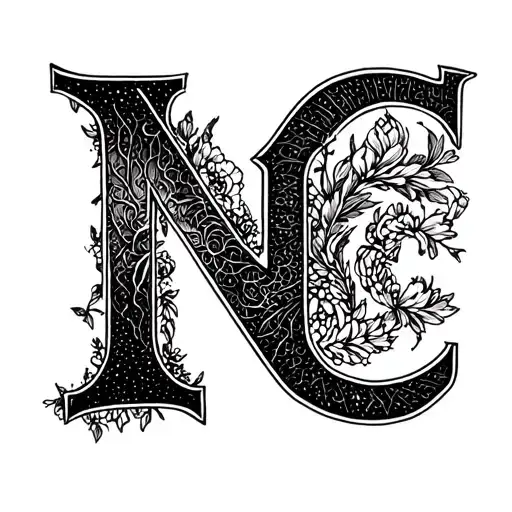 Two Different Tattoos Incorporating The Letters N And C
