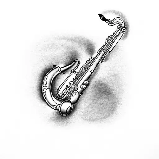 Saxophone With Music Notes