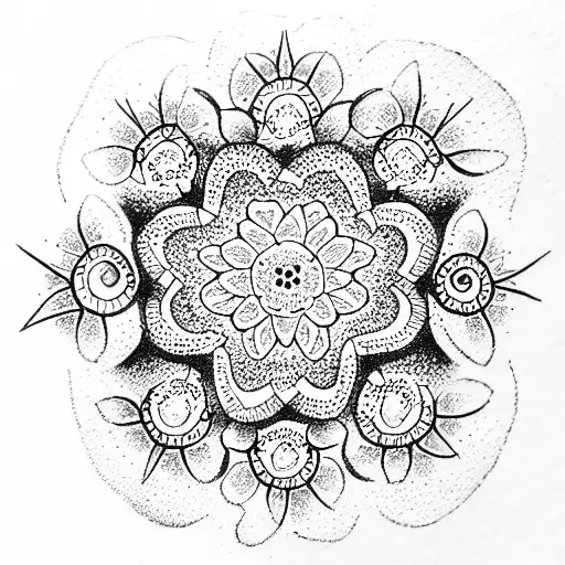 Tiny Grace Circle With Flowers