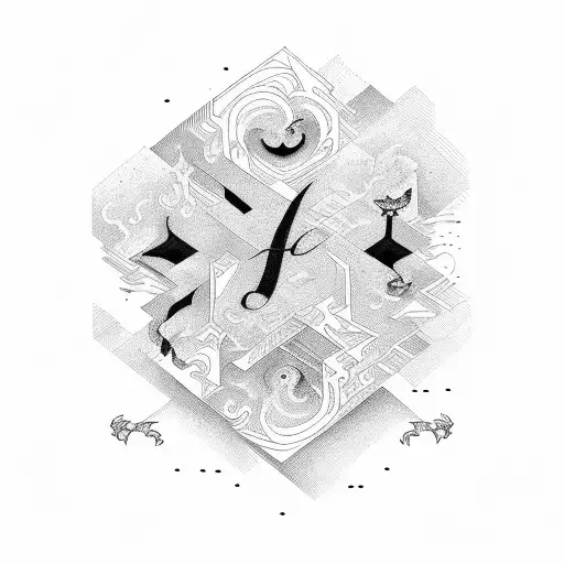 The Word Amour In Fine Line Calligraphy