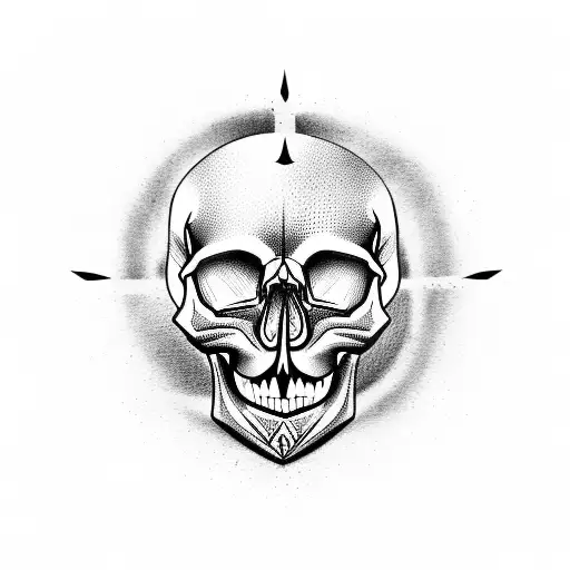 Skull On Motorcicle And A Crash Clock Combine