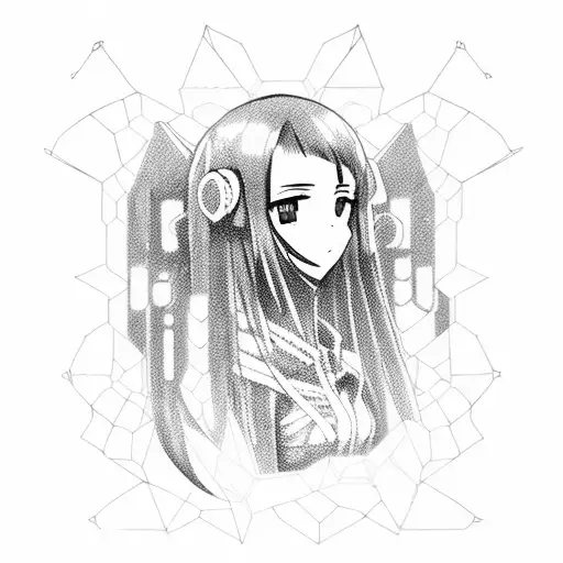 Anime Cyberpunk Retro Girl Future