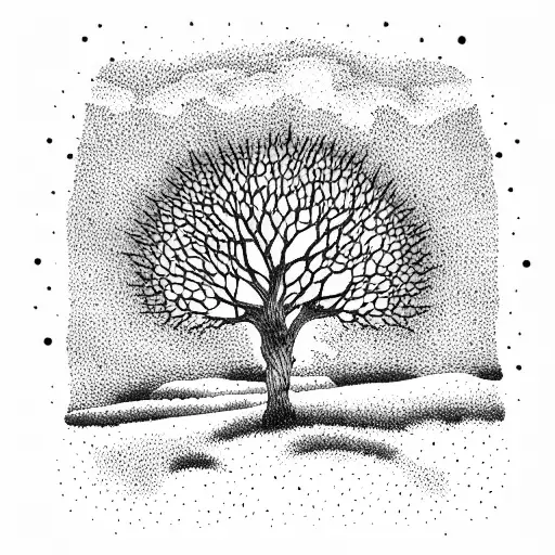 Lone Tree In The Field