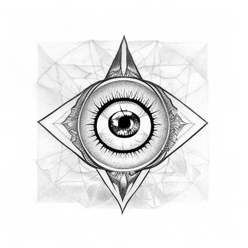 Evil Eye In Triangle