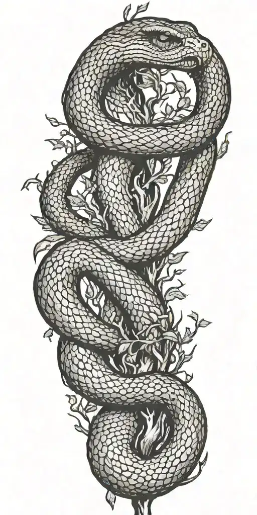 Large Cobra Being Impaled Through Tree