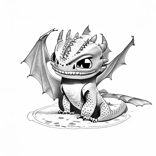 Stack Of Books With How To Train Your Dragon Toothless Dragon